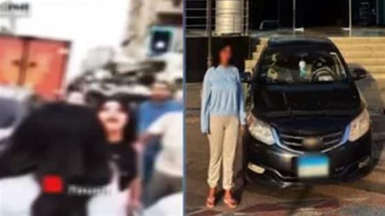 الفتاة والسيارة
