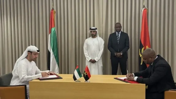 مراسم توقيع الاتفاقية بين إيدج الإمارارتية ودولة أنجولا
